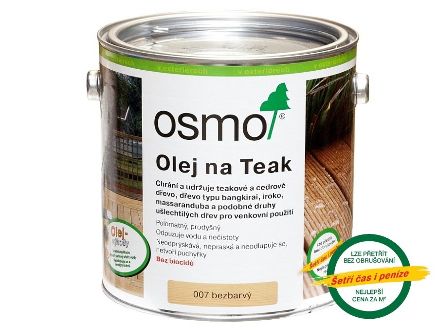 OSMO terasový olej bezbarvý teakový olej 007, objem:0,75l