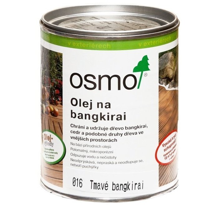 OSMO terasový olej bangkirai tmavý 016, objem:2,5l