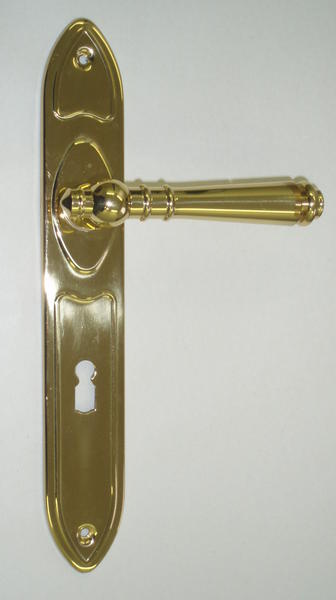 Tradition štítové dveřní kování s pružinou klika/koule broušený chrom, rozteč:vložka FAB 92 mm