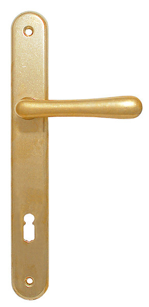 Element štítové dveřní kování klika/klika surová mosaz, rozteč:dosický klíč 72 mm
